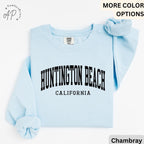 Huntington Beach Comfort Colors® Sweatshirt, Huntington Beach CA Sweater, Gift for Huntington Beach T-Shirt, California Long-Sleeve Shirt