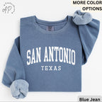 San Antonio Comfort Colors® Sweatshirt, San Antonio TX Sweater, Gift for San Antonio T-Shirt, San Antonio Long-Sleeve Shirt