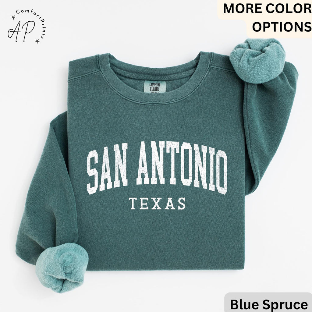 San Antonio Comfort Colors® Sweatshirt, San Antonio TX Sweater, Gift for San Antonio T-Shirt, San Antonio Long-Sleeve Shirt