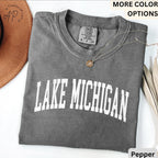 Lake Michigan Comfort Colors® T-Shirt, Lake Michigan Shirt, Gift for Lake Michigan Sweatshirt, Lake Michigan Long-Sleeve Shirt