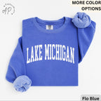 Lake Michigan Comfort Colors® T-Shirt, Lake Michigan Shirt, Gift for Lake Michigan Sweatshirt, Lake Michigan Long-Sleeve Shirt