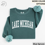 Lake Michigan Comfort Colors® T-Shirt, Lake Michigan Shirt, Gift for Lake Michigan Sweatshirt, Lake Michigan Long-Sleeve Shirt