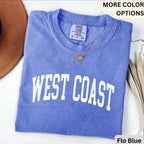 West Coast Comfort Colors® T-Shirt, West Coast Beach Shirt, Gift for West Coast Bachelorette Sweatshirt, West Coast Long-Sleeve Shirt