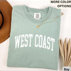 West Coast Comfort Colors® T-Shirt, West Coast Beach Shirt, Gift for West Coast Bachelorette Sweatshirt, West Coast Long-Sleeve Shirt