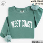 West Coast Comfort Colors® T-Shirt, West Coast Beach Shirt, Gift for West Coast Bachelorette Sweatshirt, West Coast Long-Sleeve Shirt