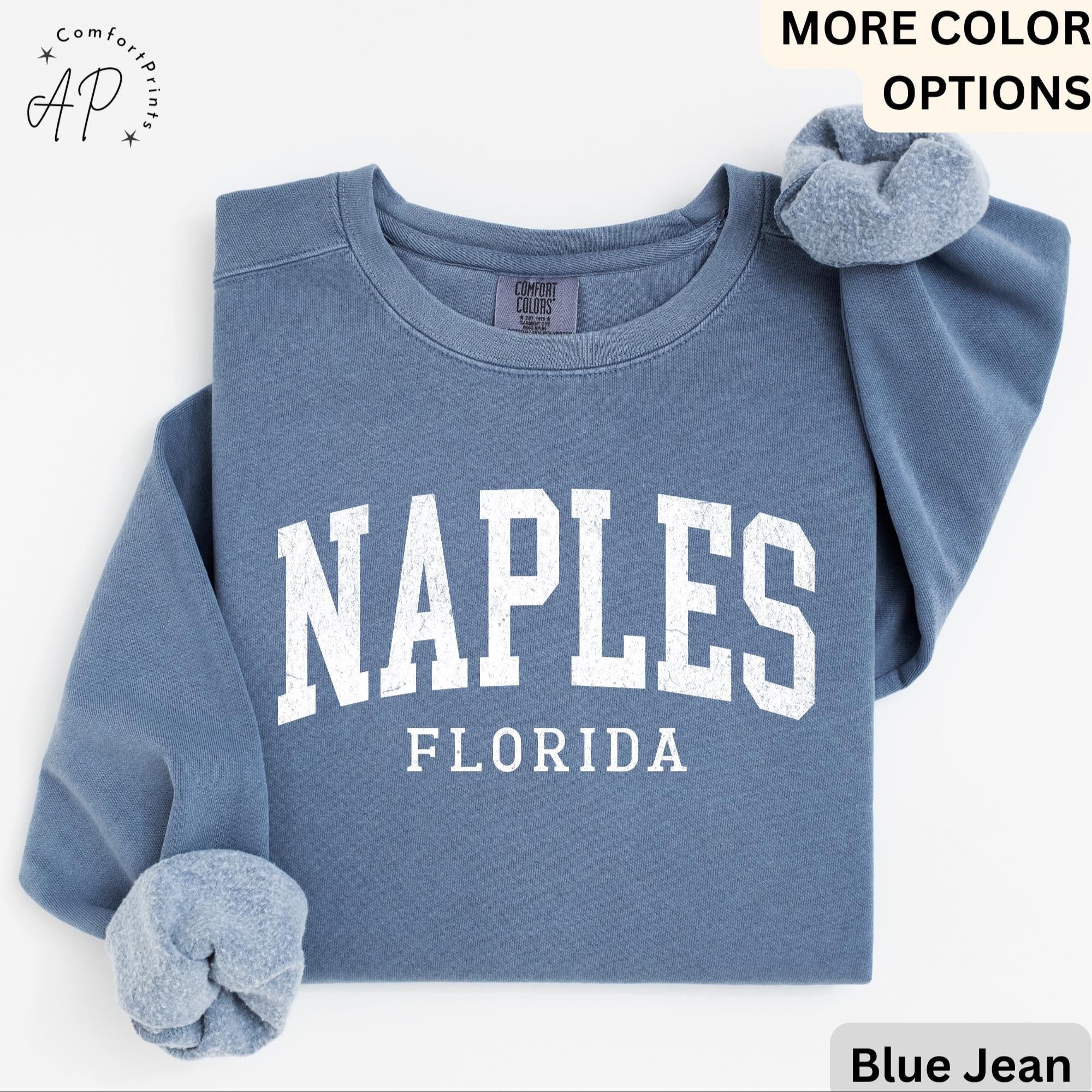 Naples Florida Comfort Colors® T-Shirt, Naples FL Shirt, Gift for Florida Trip Sweatshirt, Naples Souvenir Long-Sleeve Shirt