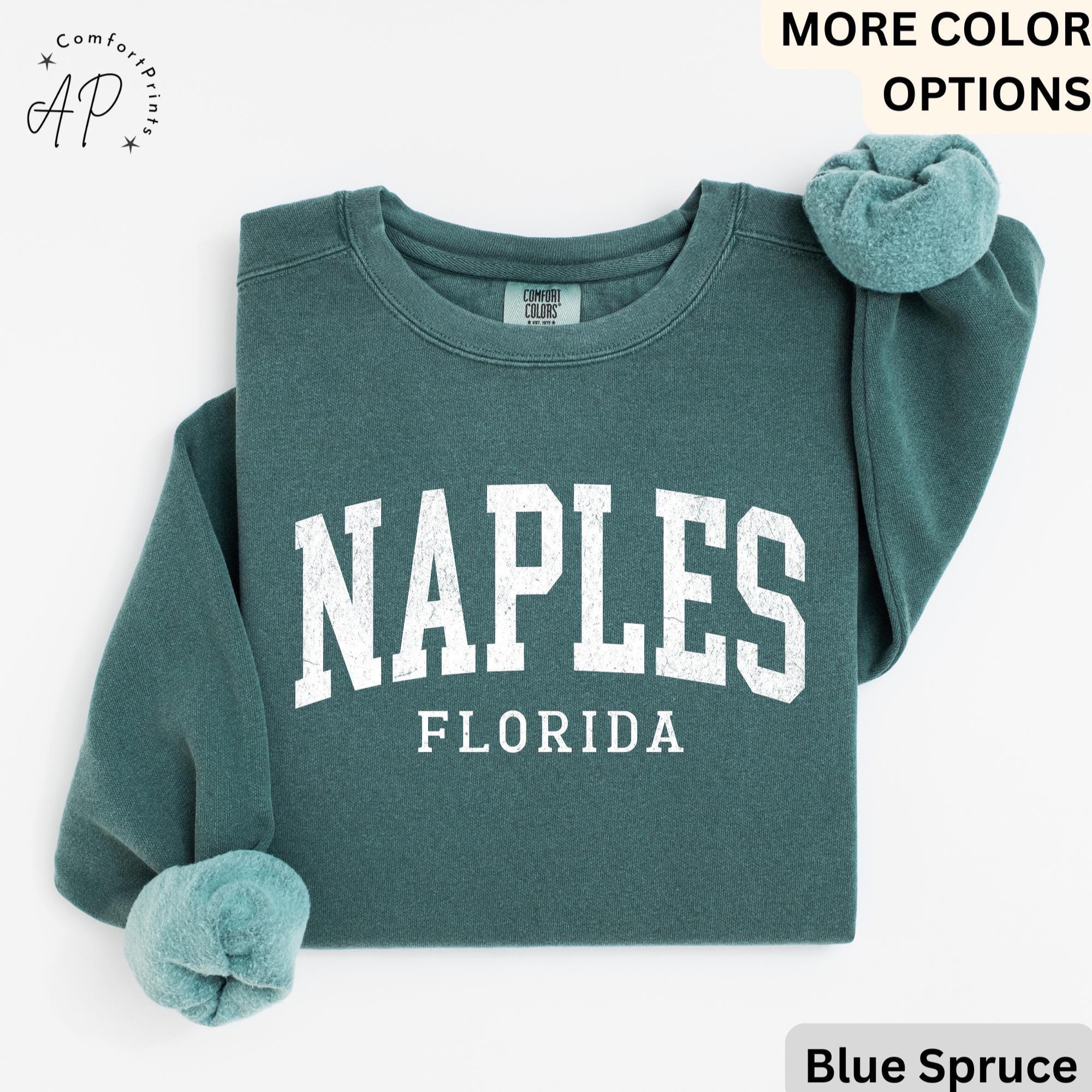 Naples Florida Comfort Colors® Sweatshirt, Naples FL Sweater, Gift for Florida Trip T-Shirt, Naples Souvenir Long-Sleeve Shirt