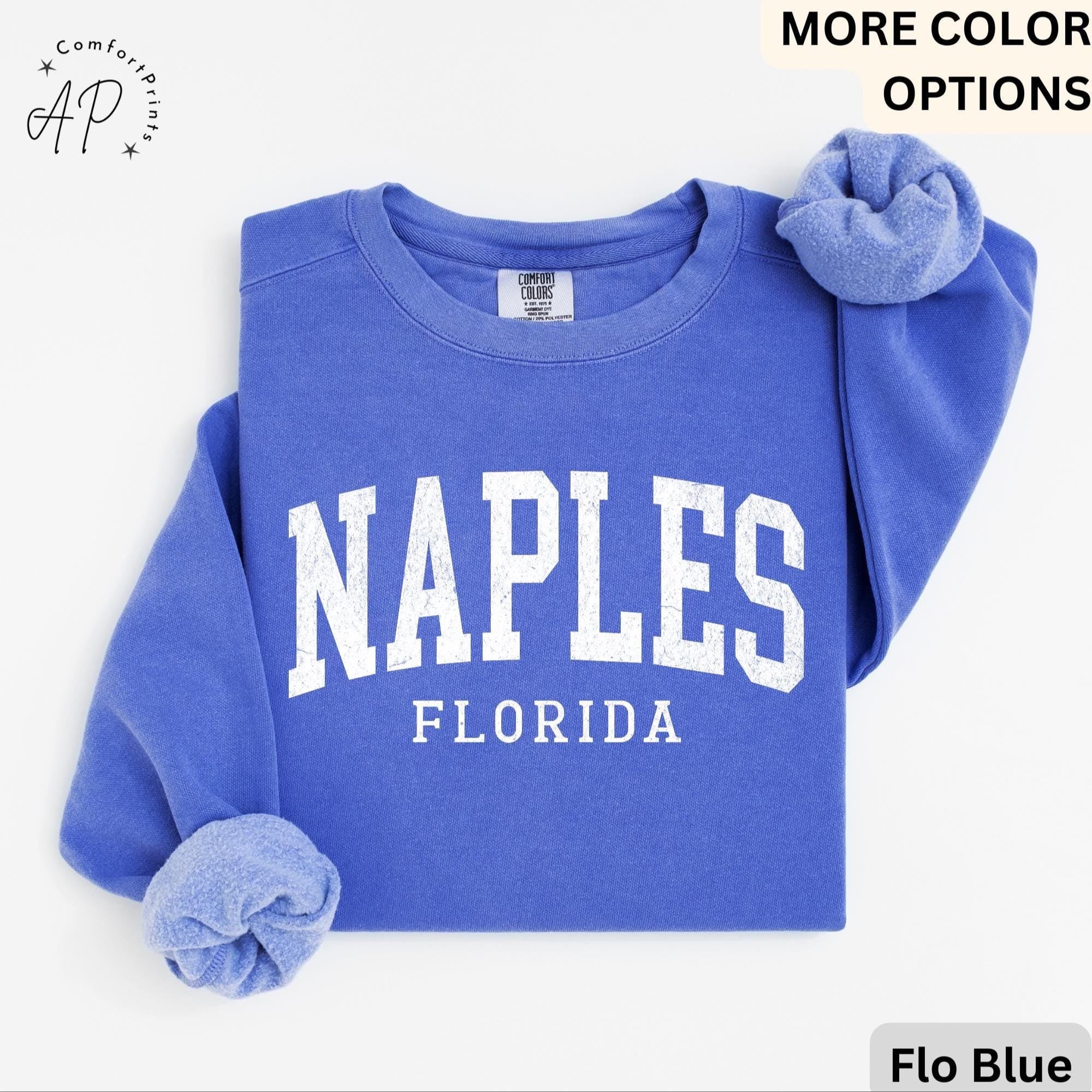 Naples Florida Comfort Colors® Sweatshirt, Naples FL Sweater, Gift for Florida Trip T-Shirt, Naples Souvenir Long-Sleeve Shirt