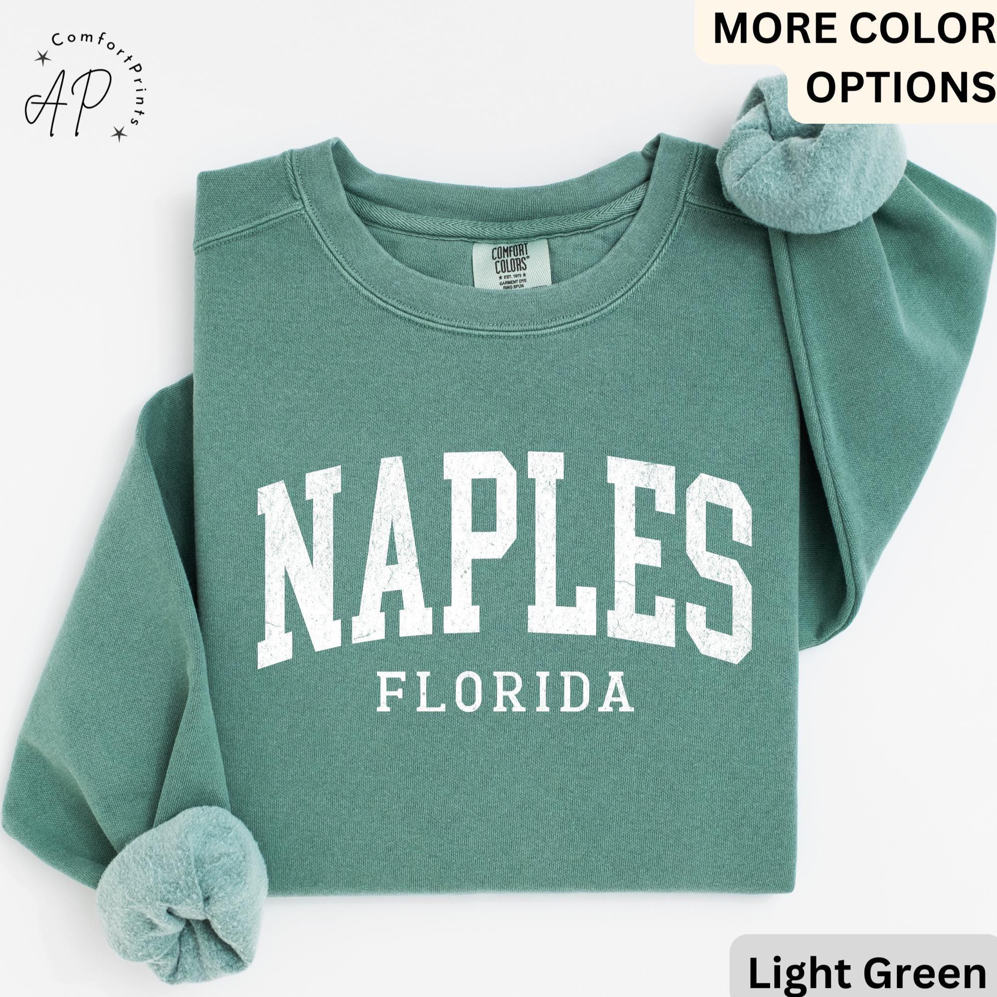 Naples Florida Comfort Colors® Sweatshirt, Naples FL Sweater, Gift for Florida Trip T-Shirt, Naples Souvenir Long-Sleeve Shirt