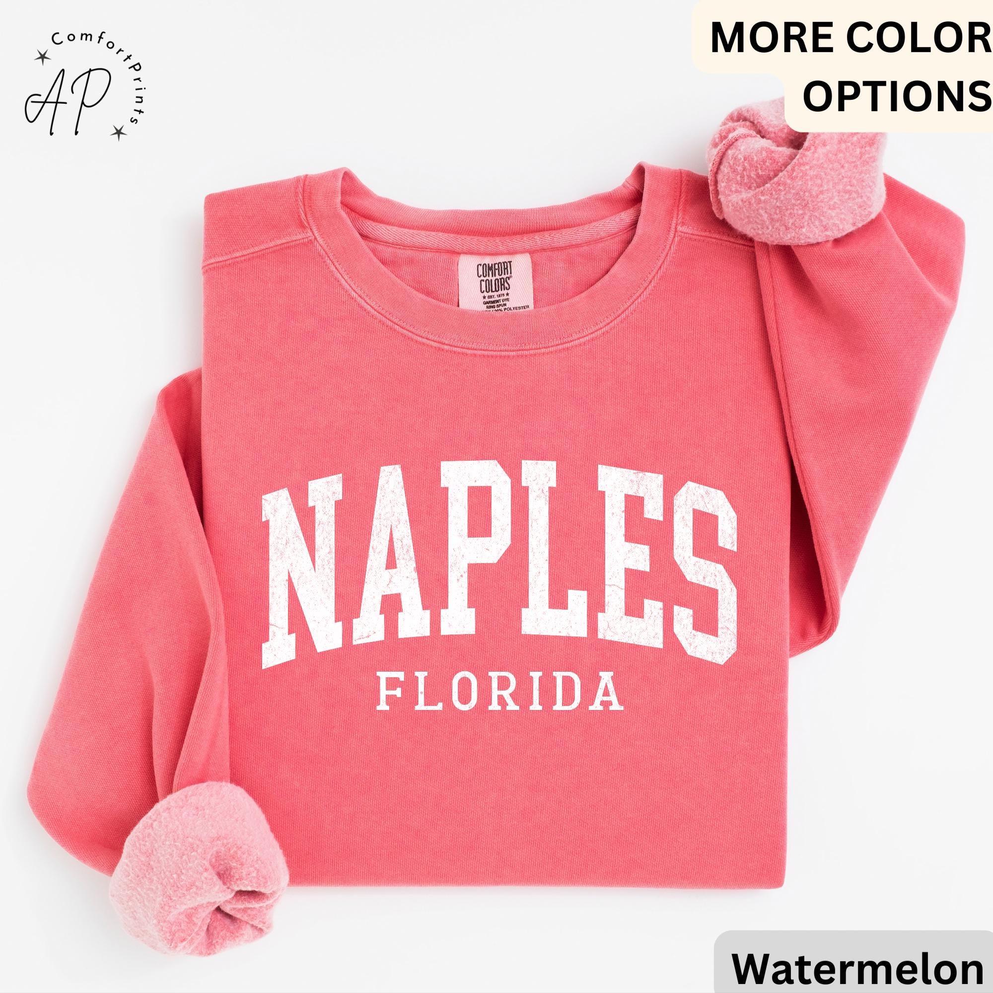 Naples Florida Comfort Colors® Sweatshirt, Naples FL Sweater, Gift for Florida Trip T-Shirt, Naples Souvenir Long-Sleeve Shirt