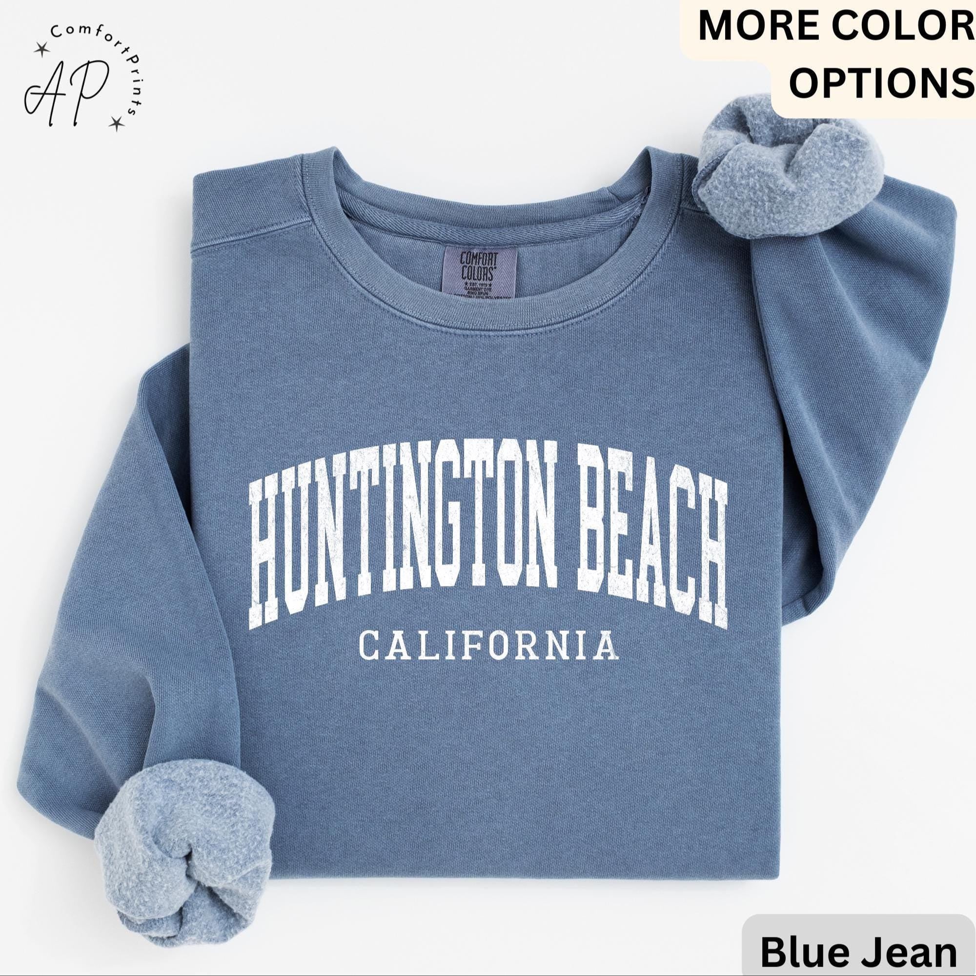 Huntington Beach Comfort Colors® Sweatshirt, Huntington Beach CA Sweater, Gift for Huntington Beach T-Shirt, California Long-Sleeve Shirt