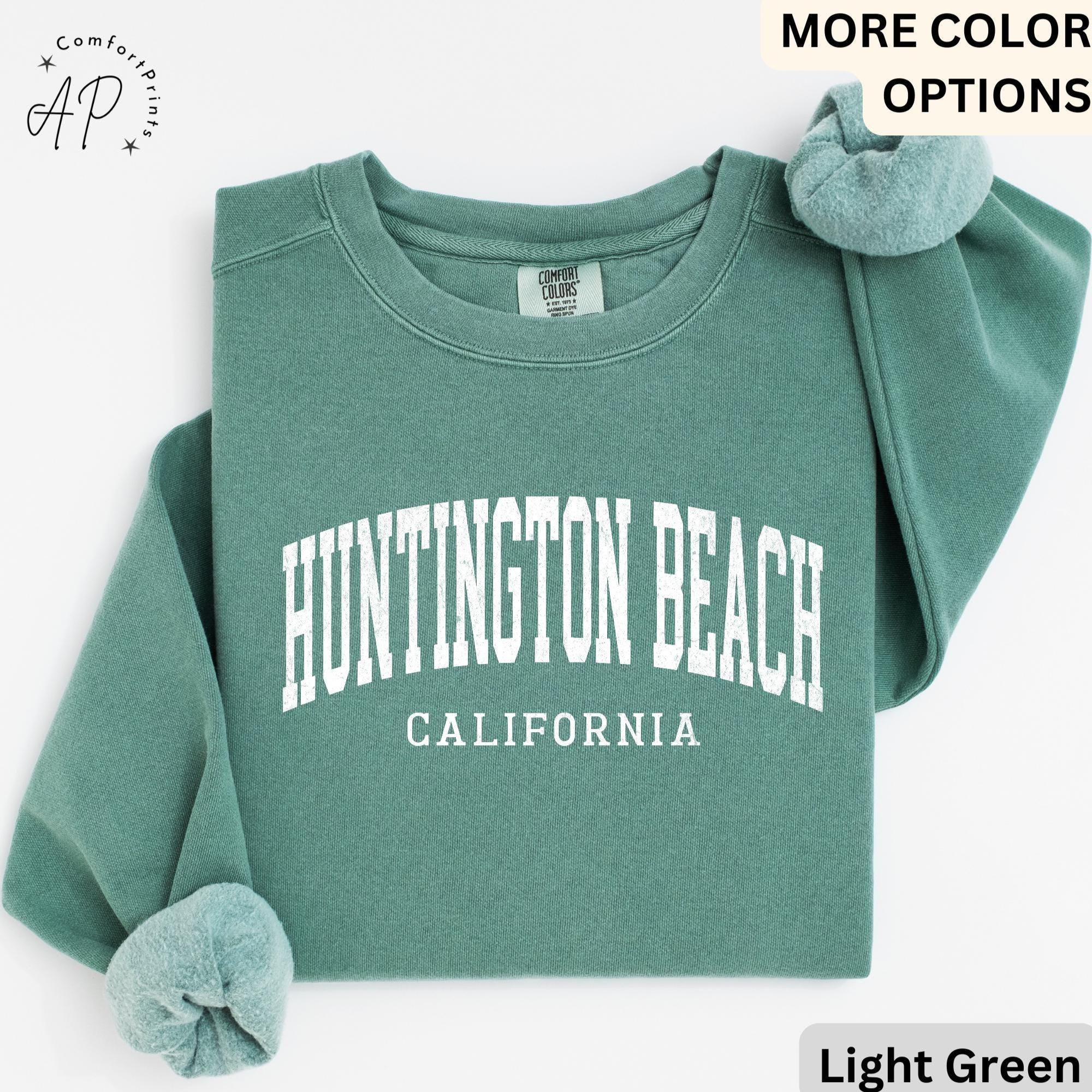 Huntington Beach Comfort Colors® Sweatshirt, Huntington Beach CA Sweater, Gift for Huntington Beach T-Shirt, California Long-Sleeve Shirt