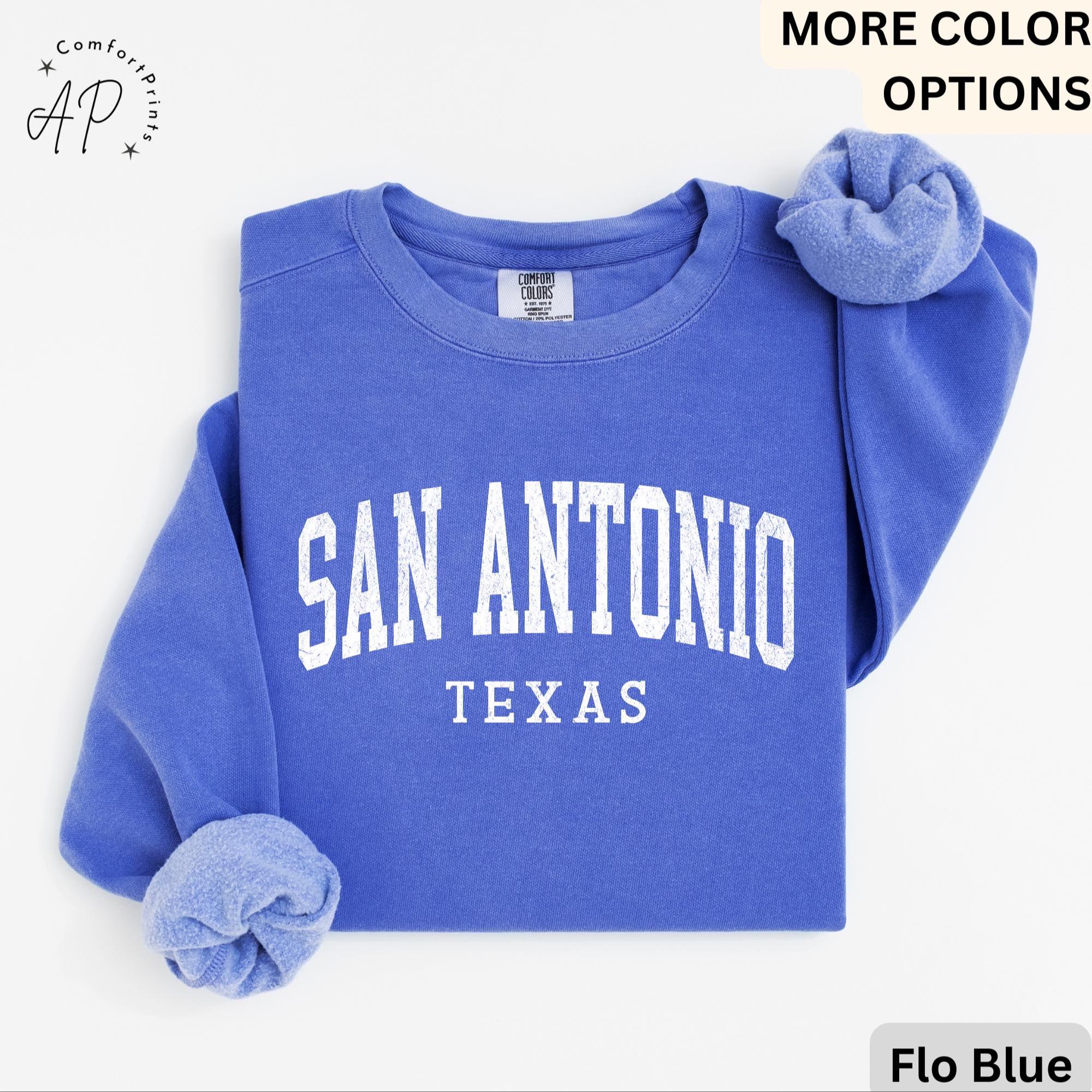 San Antonio Comfort Colors® Sweatshirt, San Antonio TX Sweater, Gift for San Antonio T-Shirt, San Antonio Long-Sleeve Shirt