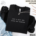 Just A Girl Who Loves Her Huskies Comfort Colors Sweatshirt, Huskie Mom Sweater, Dog Mom, Gift for Dog Lover