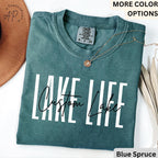 Custom Lake Life Comfort Colors T-Shirt, Personalized Lake House Shirt, Summer Vacation Tee