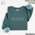 Just A Girl Who Loves Her Huskies Comfort Colors Sweatshirt, Huskie Mom Sweater, Dog Mom, Gift for Dog Lover