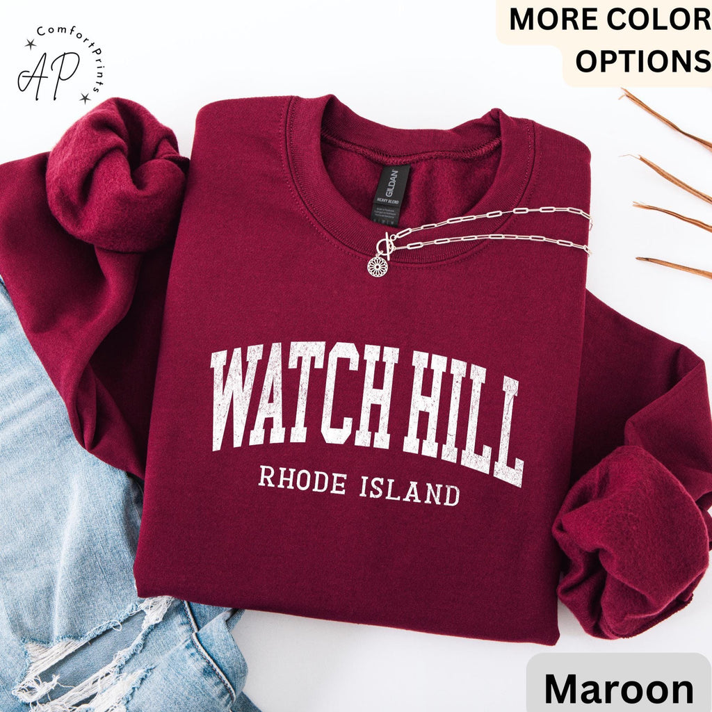 Watch Hill Comfort Colors® Sweatshirt, Watch Hill RI Sweater, Watch Hill Rhode Island T-Shirt, Watch Hill Vacation Long-Sleeve Shirt