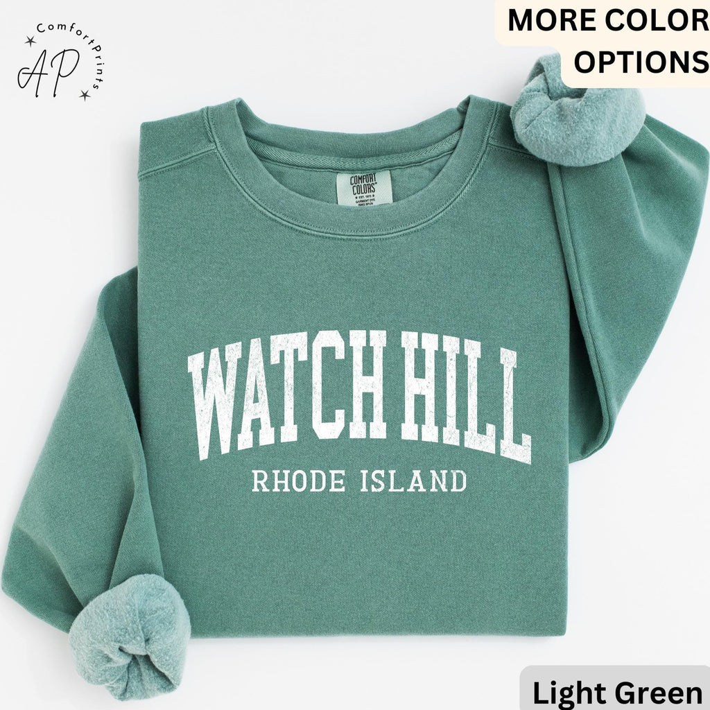Watch Hill Comfort Colors® Sweatshirt, Watch Hill RI Sweater, Watch Hill Rhode Island T-Shirt, Watch Hill Vacation Long-Sleeve Shirt