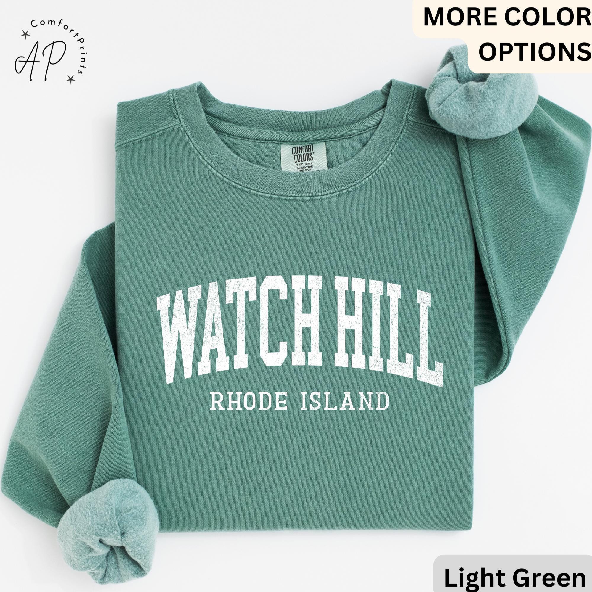 Watch Hill Comfort Colors® Sweatshirt, Watch Hill RI Sweater, Watch Hill Rhode Island T-Shirt, Watch Hill Vacation Long-Sleeve Shirt