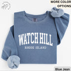 Watch Hill Comfort Colors® Sweatshirt, Watch Hill RI Sweater, Watch Hill Rhode Island T-Shirt, Watch Hill Vacation Long-Sleeve Shirt
